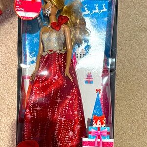 2013 Christmas Barbie.Has previously displayed, but back in its original box.